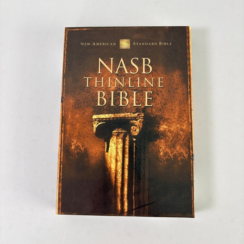 NASB Thinline Bible Burgundy Bonded Leather Personalized Zondervan
